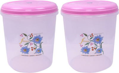 KUBER INDUSTRIES Plastic Grocery Container  - 11000 ml(Pack of 2, Pink)