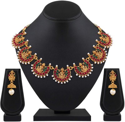 Shining Diva Alloy Gold-plated Gold, Multicolor Jewellery Set(Pack of 1)