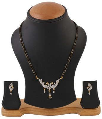 Krishna Creation Alloy Brass Black Jewellery Set(Pack of 1)