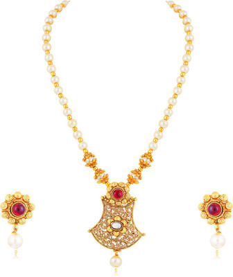 Sukkhi Alloy Gold-plated Gold Jewellery Set(Pack of 1)