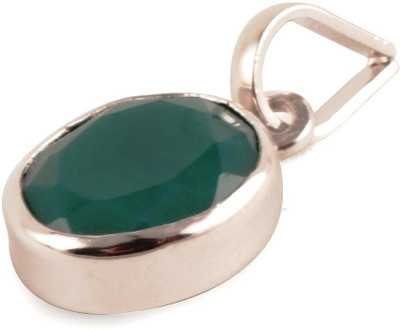 numeroastro Natural & Original Emerald | Panna Gemstone Pendant With Lab Certificate (5.5-6 Ct Approx) (1 Pc) Emerald Stone Pendant
