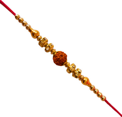 Dms Retail Rudraksh Rakhisc033 NA Rakhi  Set(1 Rakhi With Roli Chawal)