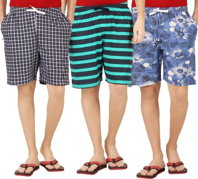 CHECKERSBAY Printed Men Multicolor Basic Shorts