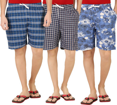 CHECKERSBAY Printed Men Multicolor Basic Shorts