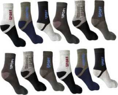RAJAVI Men & Women Solid Ankle Length(Pack of 12)