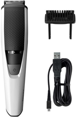 PHILIPS trimmerbt3201 Trimmer 30 min  Runtime 10 Length Settings(Silver)