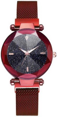 Standard Choice Geneva Style USA Model Mysterious Red Analog Watch  - For Women