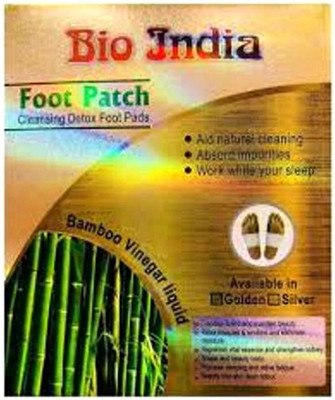 BIO INDIA Cleansing Detox Foot Patches 10 Adhesive Pads Kit Toxins Remover(450 g)