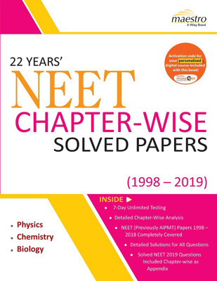 Wiley's 22 Years' Neet Chapter - Wise Solved Papers (1998 - 2019)(English, Paperback, unknown)
