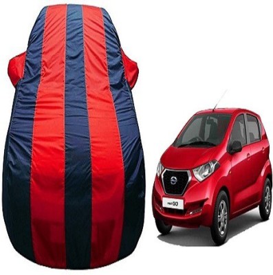 Frap Car Cover For Datsun Go (With Mirror Pockets)(Red, Blue)