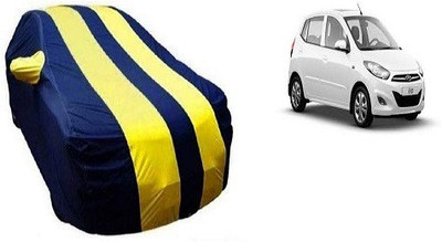 Frap Car Cover For Hyundai i10 (With Mirror Pockets)(Yellow, Blue)