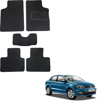 Oshotto Fabric Standard Mat For  Volkswagen Ameo(Black)