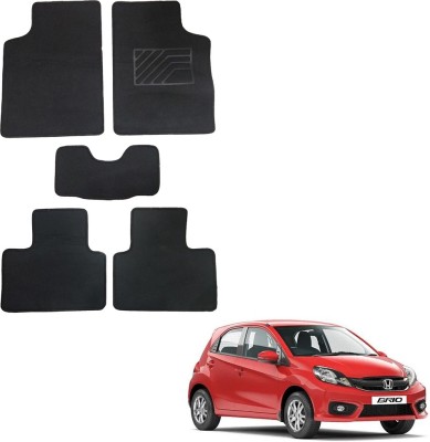 Oshotto Fabric Standard Mat For  Honda Brio(Black)