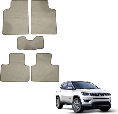 Oshotto Fabric Standard Mat For  Jeep Compass(Beige)
