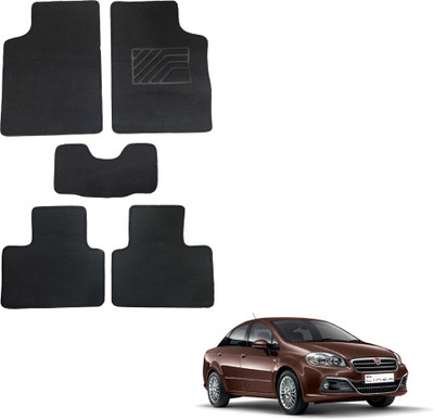 Oshotto Fabric Standard Mat For  Fiat Linea(Black)