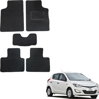 Oshotto Fabric Standard Mat For  Hyundai i20(Black)
