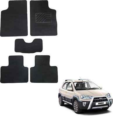Oshotto Fabric Standard Mat For  Toyota Etios Cross(Black)