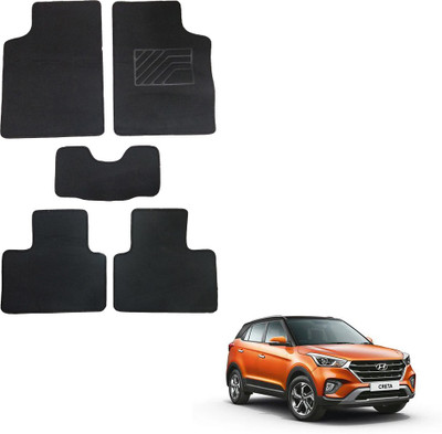 Oshotto Fabric Standard Mat For  Hyundai Creta(Black)
