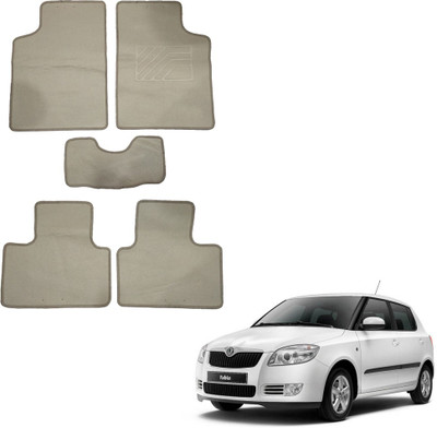 Oshotto Fabric Standard Mat For  Skoda Fabia(Beige)