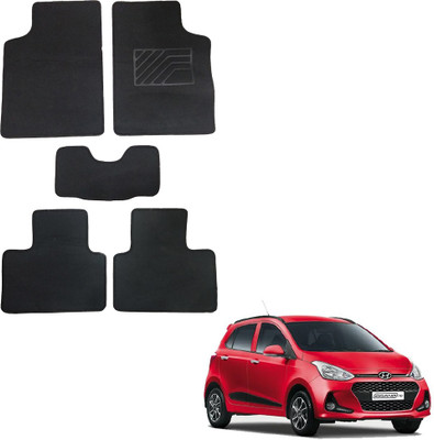 Oshotto Fabric Standard Mat For  Hyundai Grand i10(Black)