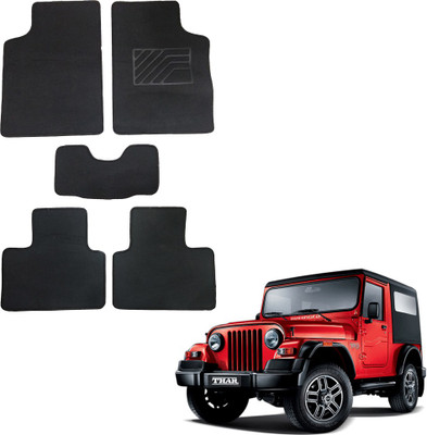 Oshotto Fabric Standard Mat For  Mahindra Thar(Black)
