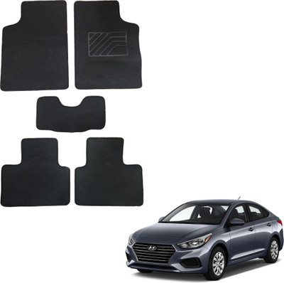 Oshotto Fabric Standard Mat For  Hyundai Accent(Black)