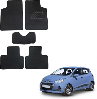 Oshotto Fabric Standard Mat For  Hyundai i10(Black)