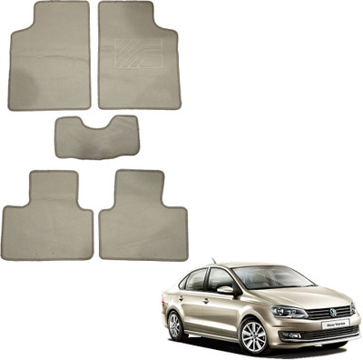 Oshotto Fabric Standard Mat For  Volkswagen Vento(Beige)