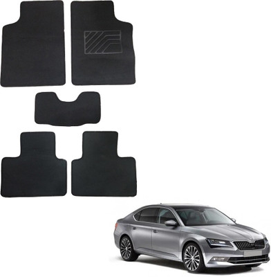 Oshotto Fabric Standard Mat For  Skoda Superb(Black)
