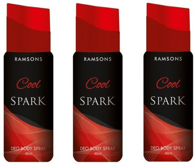 RAMSONS Deo Cool Spark Combo 3 Body Spray - For Men & Women(120 ml, Pack of 3)