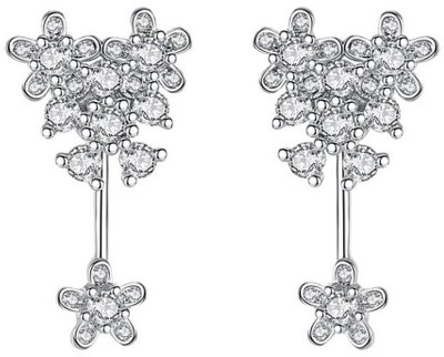 Silver Shoppee Earrings for Girls and Women (SSER1469) Crystal Alloy Stud Earring