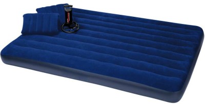 VW Inflatable Downy Queen Size Airbed PVC 2 Seater Inflatable Sofa(Color - Blue, DIY(Do-It-Yourself))