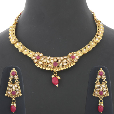 SILVER SHINE Alloy Gold-plated Gold Jewellery Set(Pack of 1)