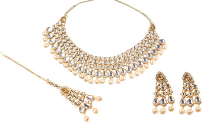 Shiv Jewels Alloy Gold-plated Gold Jewellery Set(Pack of 1)