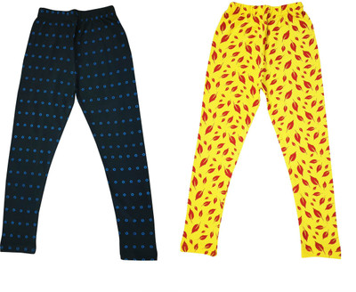 FASHA Legging For Girls(Multicolor Pack of 2)