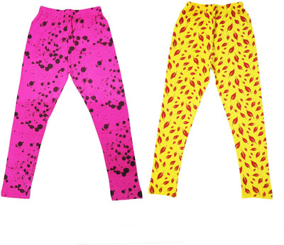 DIAZ Legging For Girls(Multicolor Pack of 2)
