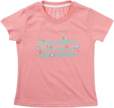 Cub McPaws Girls Casual Cotton Blend Top(Pink, Pack of 1)