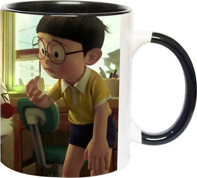 ARTBUG Doraemon - 3160 - BLK Ceramic Coffee Mug(350 ml)
