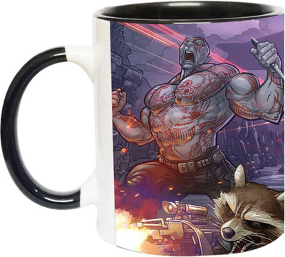 ARTBUG Groot - 2713-BLK Ceramic Coffee Mug(350 ml)