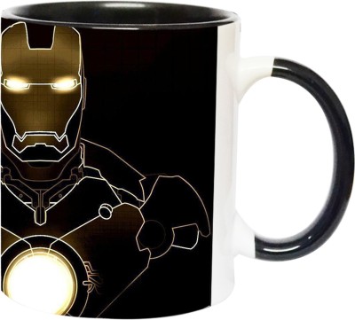 Ashvah Iron Man Superhero - 2774 - BLK Ceramic Coffee Mug(350 ml)