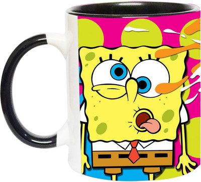 ARTBUG SpongeBob SquarePants - 3434 - BLK Ceramic Coffee Mug(350 ml)