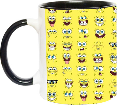ARTBUG SpongeBob SquarePants - 3435 - BLK Ceramic Coffee Mug(350 ml)