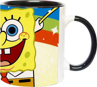 ARTBUG SpongeBob SquarePants - 3433 - BLK Ceramic Coffee Mug(350 ml)