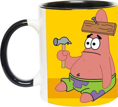 ARTBUG SpongeBob SquarePants - 3438 - BLK Ceramic Coffee Mug(350 ml)