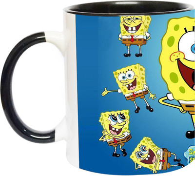 ARTBUG SpongeBob SquarePants - 3431 - BLK Ceramic Coffee Mug(350 ml)