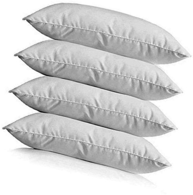 Swikon star Polyester Fibre Solid Sleeping Pillow Pack of 4(White)