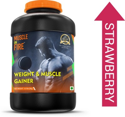 muscle on fire STRAWBERRY-MUS Weight Gainers/Mass Gainers(3 kg, STRAWBERRY)