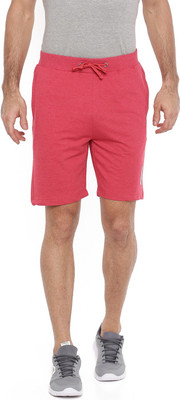 Force NXT Solid Men Red Bermuda Shorts