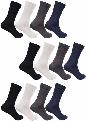 PinKit Men Solid Calf Length(Pack of 12)