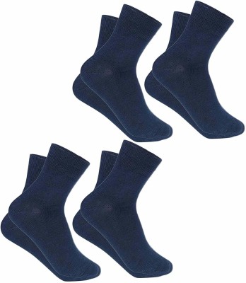 PinKit Men Solid Calf Length(Pack of 4)